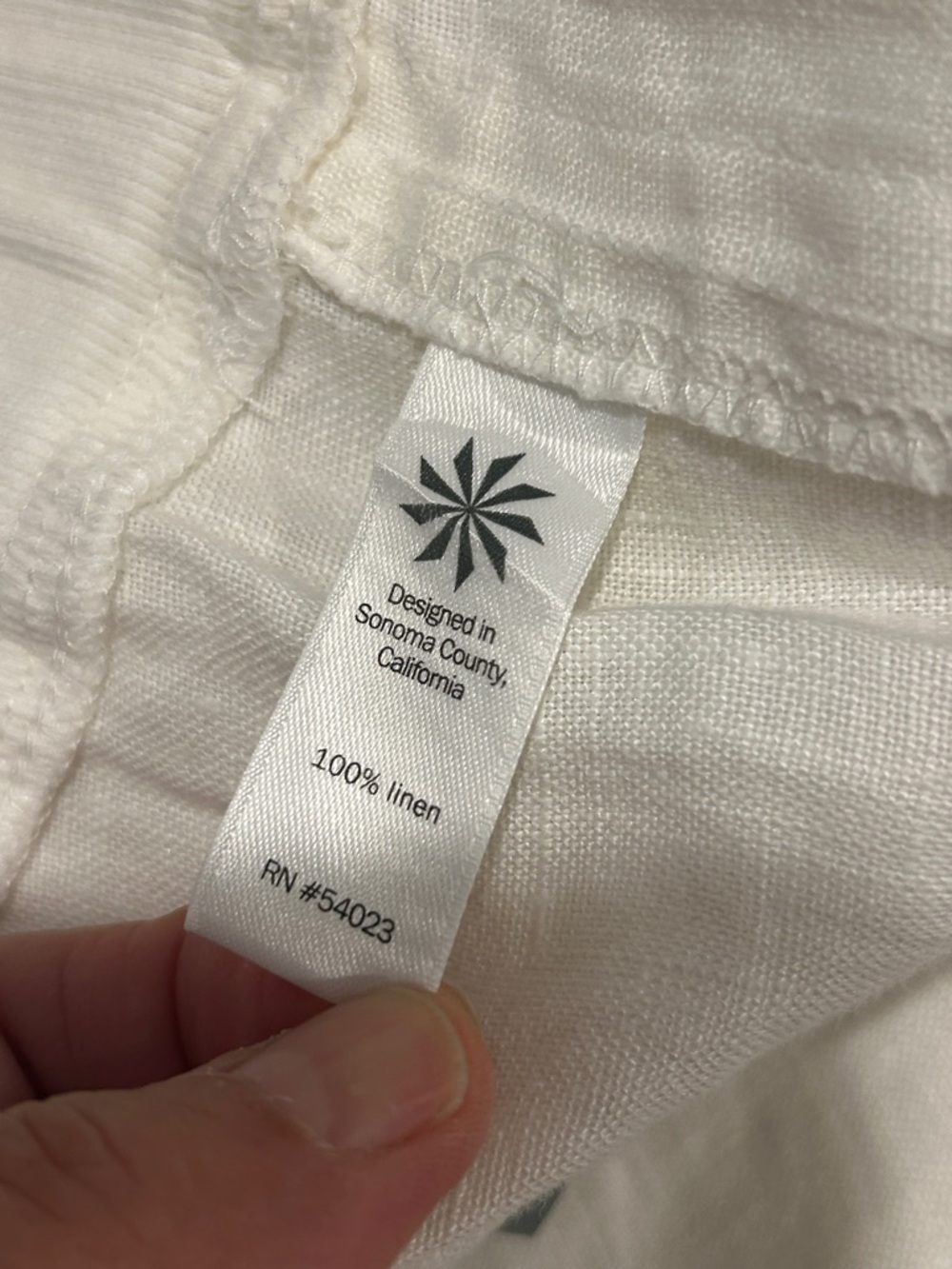 NWT Athleta White Linen Pants Women’s Size 8 Petite - Picture 10 of 11